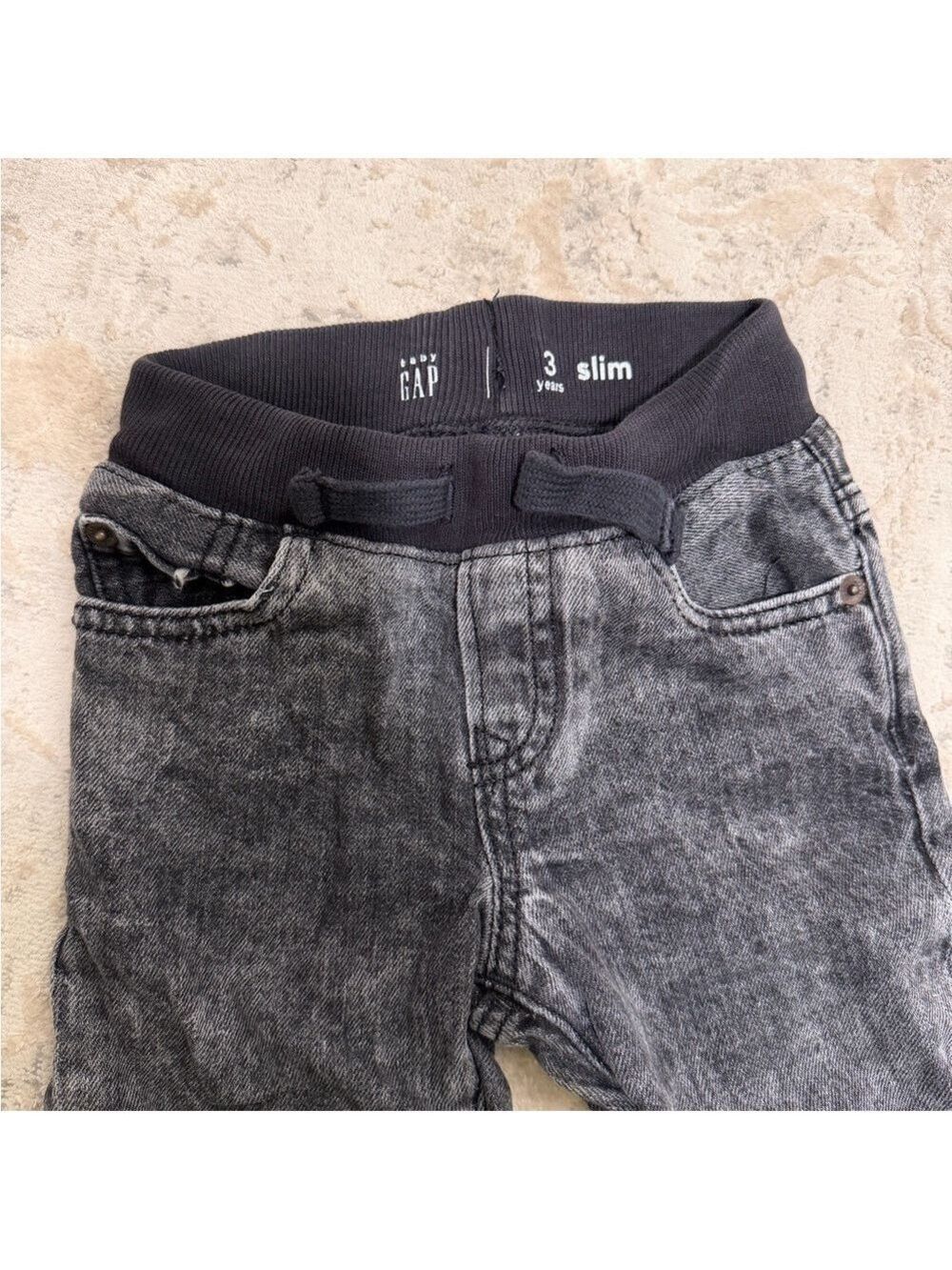 GAP Kids Black Washed Jeans - 3 Slim - Picture 3 of 7